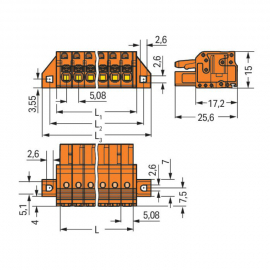 WAGO | 2231-306/031-000 | 1-CONDUCTOR FEMALE PLUG; PUSH-BUTT