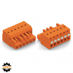 1-CONDUCTOR FEMALE CONNECTOR, PUSH-BUTTON PUSH-IN CAGE CLAMP