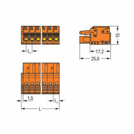 WAGO | 2231-316/026-000 | 1-CONDUCTOR FEMALE CONNECTOR, PUSH