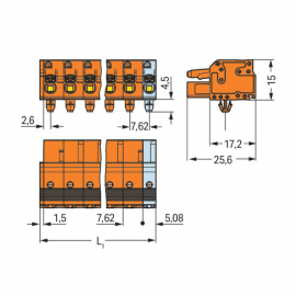 WAGO | 2231-702/008-000 | 1-CONDUCTOR FEMALE PLUG; PUSH-BUTT