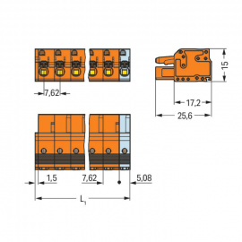 WAGO | 2231-702/026-000 | 1-CONDUCTOR FEMALE PLUG; PUSH-BUTT