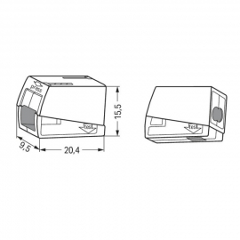 WAGO | 224-112 | PUSHWIRE®  INLINE CONNECTOR; WHITE; 
BOX OF