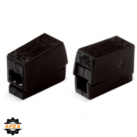 WAGO | 224-114 | PUSHWIRE® INLINE CONNECTOR; BLACK; 
BOX OF