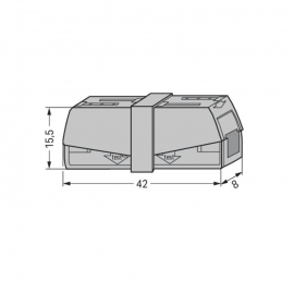 WAGO | 224-201 | PUSHWIRE® 224 DUAL-SQUEEZE INLINE CONNECTOR