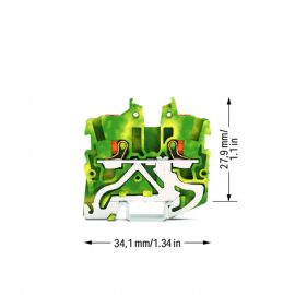 WAGO | 2250-1207 | 2-COND. MINIATURE GROUND TERMINAL BLOCK W