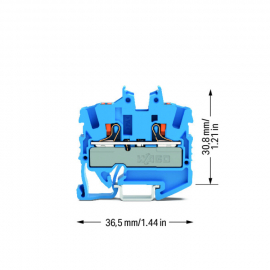 WAGO | 2252-1204 | 2-CONDUCTOR MINIATURE THROUGH TB WITH PUS