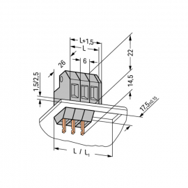 WAGO | 226-101 | FEEDTHROUGH TERMINAL BLOCK; CONDUCTOR/SOLDE