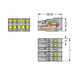 WAGO | 231-102/102-000 | 1-CONDUCTOR FEMALE PLUG; WITH INTEG