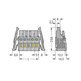 WAGO | 231-104/037-000 | 1-CONDUCTOR FEMALE PLUG; LOCKING LE