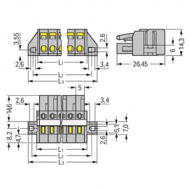 WAGO | 231-106/027-000 | 1-CONDUCTOR FEMALE PLUG; CLAMPING C