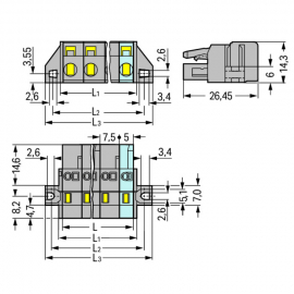 WAGO | 231-202/031-000 | 1-CONDUCTOR FEMALE PLUG; CLAMPING C