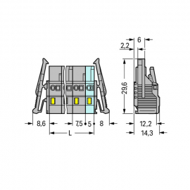 WAGO | 231-202/037-000 | 1-CONDUCTOR FEMALE PLUG; LOCKING LE