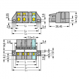 WAGO | 231-206/027-000 | 1-CONDUCTOR FEMALE PLUG; CLAMPING C