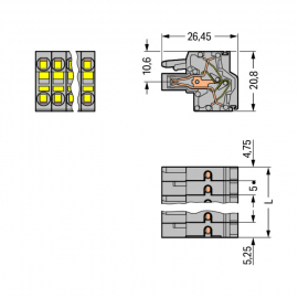 WAGO | 231-2102/026-000 | 2-CONDUCTOR FEMALE CONNECTOR; 2.5