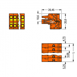 WAGO | 231-2302/026-000 | 2-CONDUCTOR FEMALE CONNECTOR; 2.5