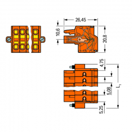 WAGO | 231-2302/107-000 | 2-CONDUCTOR FEMALE CONNECTOR; SCRE