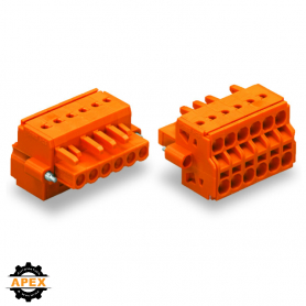 2-CONDUCTOR FEMALE CONNECTOR; PUSH-IN CAGE CLAMP®; 2.5 MM²;