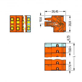 WAGO | 231-2702/026-000 | 2-CONDUCTOR FEMALE CONNECTOR; 2.5