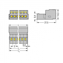 WAGO | 231-602 | 1-CONDUCTOR MALE CONNECTOR; 2.5 MM²; PIN SP