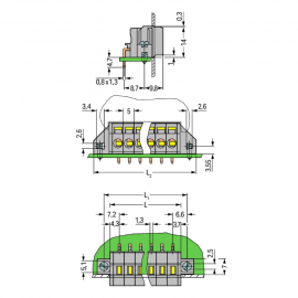 WAGO | 231-602/017-000 | PCB TERMINAL BLOCK; 2.5 MM²; PIN SP