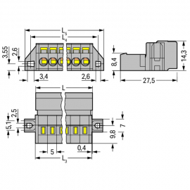 WAGO | 231-602/019-000 | 1-CONDUCTOR MALE CONNECTOR; CLAMPIN