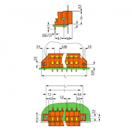 WAGO | 231-632/017-000 | PCB TERMINAL BLOCK; 2.5 MM²; PIN SP