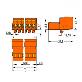 WAGO | 231-632/018-000 | 1-CONDUCTOR MALE CONNECTOR; SNAP-IN