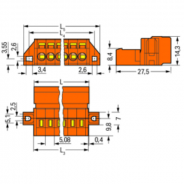 WAGO | 231-632/019-000 | 1-CONDUCTOR MALE CONNECTOR; CLAMPIN