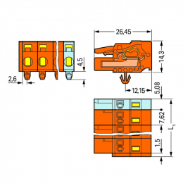 WAGO | 231-702/008-000 | 1-CONDUCTOR FEMALE PLUG; SNAP-IN MO