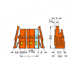 WAGO | 231-702/037-000 | 1-CONDUCTOR FEMALE PLUG; LOCKING LE