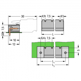 WAGO | 231-832/001-000 | THT MALE HEADER; 1.0 X 1.0 MM SOLDE