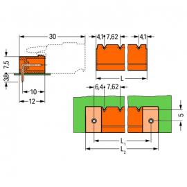 WAGO | 231-932/001-000 | THT MALE HEADER; 1.0 X 1.0 MM SOLDE