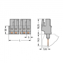 WAGO | 232-132/005-000 | FEMALE CONNECTOR FOR RAIL-MOUNT TER