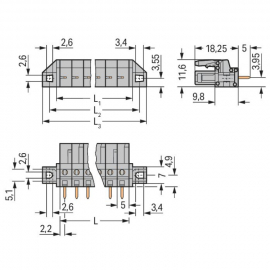 WAGO | 232-132/031-000 | THT FEMALE HEADER; 0.6 X 1.0 MM SOL