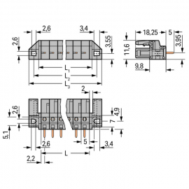 WAGO | 232-132/047-000 | THT FEMALE HEADER; 0.6 X 1.0 MM SOL