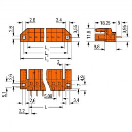 WAGO | 232-163/047-000 | THT FEMALE HEADER; 0.6 X 1.0 MM SOL