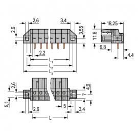 WAGO | 232-232/031-000 | THT FEMALE HEADER; 0.6 X 1.0 MM SOL