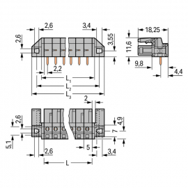 WAGO | 232-232/047-000 | THT FEMALE HEADER; 0.6 X 1.0 MM SOL