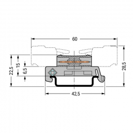 WAGO | 232-502/007-000 | DOUBLE PIN HEADER; DIN-35 RAIL MOUN