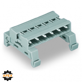DOUBLE PIN HEADER; DIN-35 RAIL MOUNTING; PIN SPACING 7.5 MM;