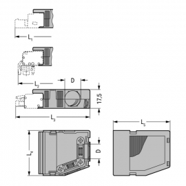 WAGO | 232-602 | STRAIN RELIEF HOUSING; GRAY