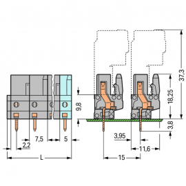 WAGO | 232-732/045-000 | THT FEMALE HEADER; 0.6 X 1.0 MM SOL