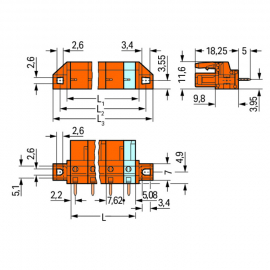 WAGO | 232-766/031-000 | THT FEMALE HEADER; 0.6 X 1.0 MM SOL