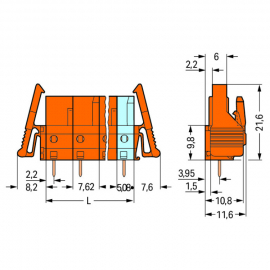 WAGO | 232-766/039-000 | THT FEMALE HEADER; 0.6 X 1.0 MM SOL