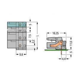 WAGO | 232-832 | THT FEMALE HEADER; 0.6 X 1.0 MM SOLDER PIN;