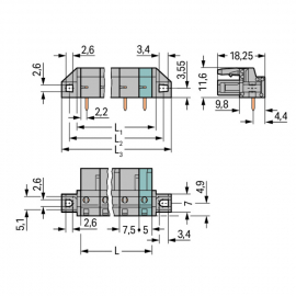 WAGO | 232-832/031-000 | THT FEMALE HEADER; 0.6 X 1.0 MM SOL