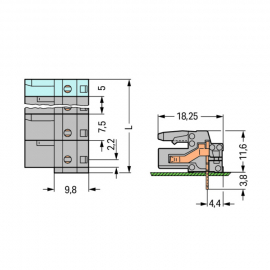 WAGO | 232-833/045-000 | THT FEMALE HEADER; 0.6 X 1.0 MM SOL