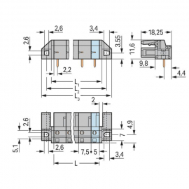 WAGO | 232-833/047-000 | THT FEMALE HEADER; 0.6 X 1.0 MM SOL