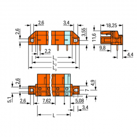 WAGO | 232-865/031-000 | THT FEMALE HEADER; 0.6 X 1.0 MM SOL