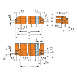 WAGO | 232-865/047-000 | THT FEMALE HEADER; 0.6 X 1.0 MM SOL